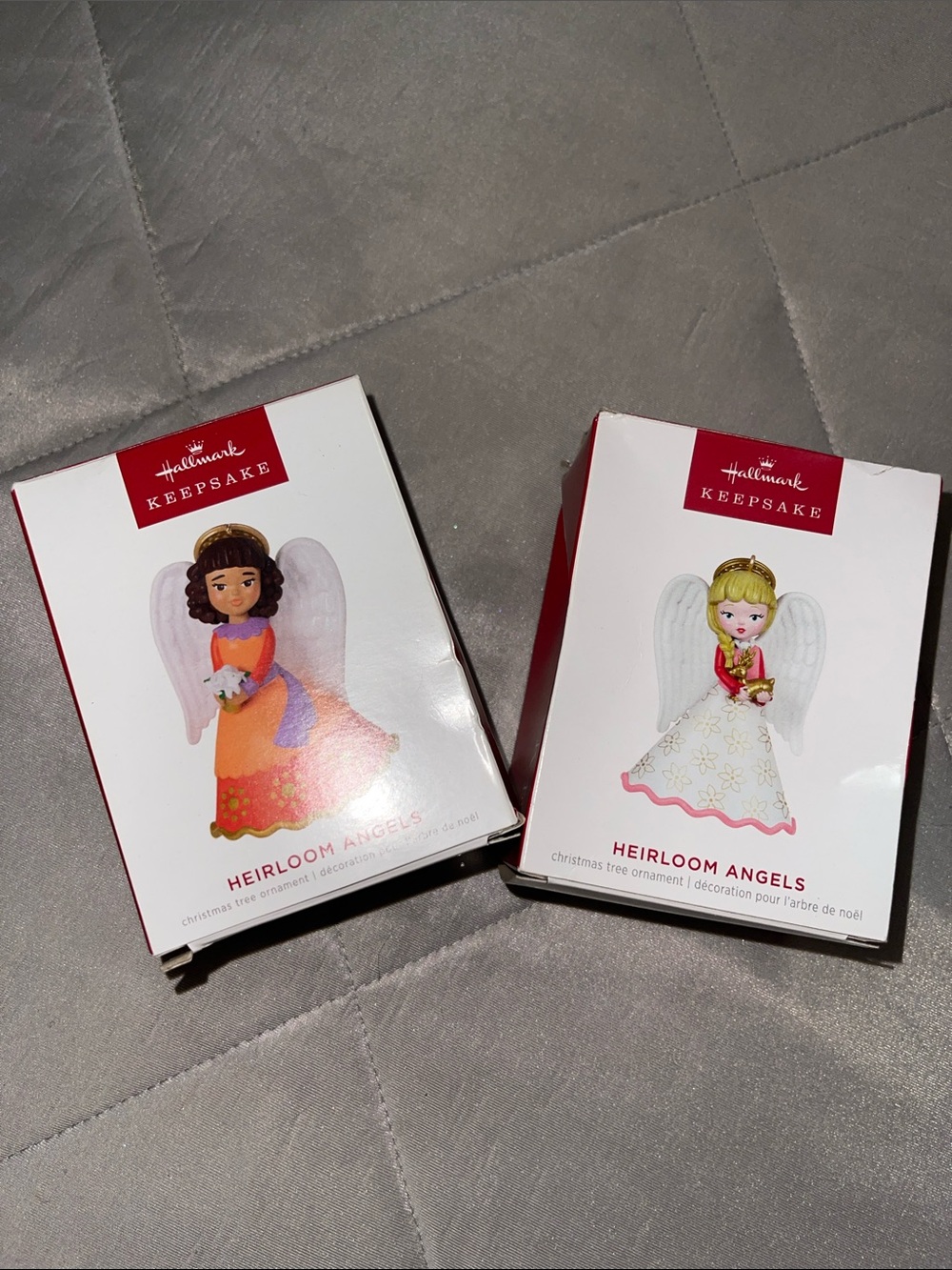 Hallmark Keepsake Heirloom Angels Ornament Bundle – Set of 2